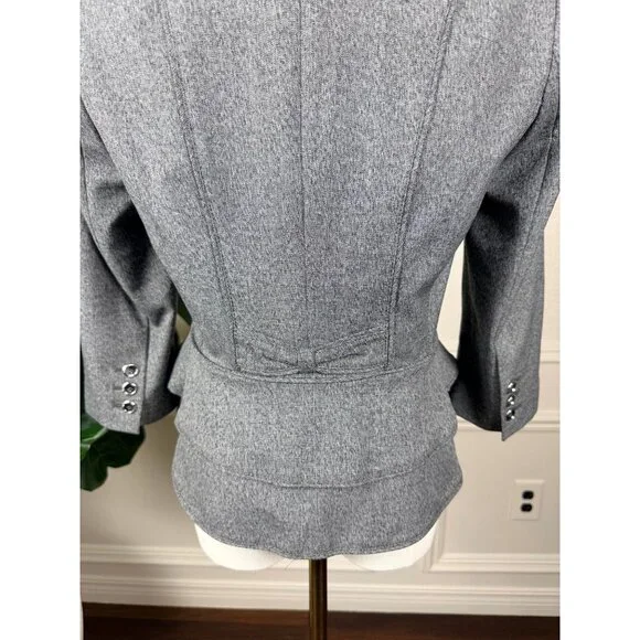 Soft Corporate Chic | WHBM Peplum Waist Blazer | Law Student Core Jacket | 6 - Picture 8 of 15